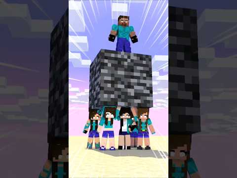 Steve Team Vs Herobrine Team - Race with Big Bedrock #shorts #friendship #minecraft #helpherobrine thumbnail