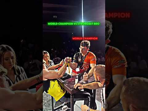World Champion vs Agressive Strongest Bro 🔥🥶 Akimbo meet Unreal Strength #armwrestling thumbnail