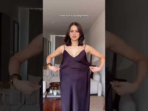 How to fix your too big dress 🤯 (perfect fit) | Save for later 🤍 #styling #dress #style thumbnail