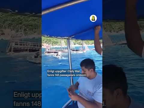 Turisterna tvingas hoppa när partybåten sjunker thumbnail