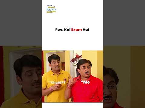 Pov Kal Exam Hai !   #tmkoc #funny #comedy #taarakmehta #jethalal #daya thumbnail