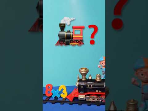 Can Blippi Drive the MATH TRAIN?? Solve the problems and go VROOM! #math #shorts thumbnail