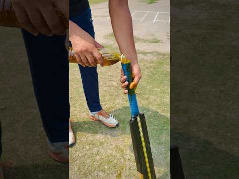 Bat pe Tel Dal Ke chakka Mar ke dekha ? #cricketwithvishal #shorts thumbnail