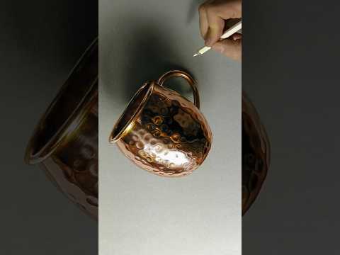 Hyper-realistic copper jug #drawing thumbnail