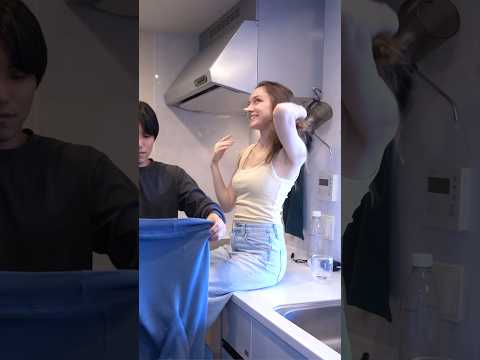 服を脱がす理由 That's mine... #couple #夫婦 #あるある thumbnail