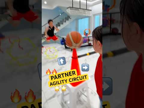 PARTNER AGILITY CIRCUIT 🔥 TEAMWORK 🌟 SPEED UP #shorts #speedandagility #exercise thumbnail