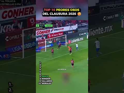 TOP 10 PEORES OSOS DEL CLAUSURA 2026 🫣 thumbnail