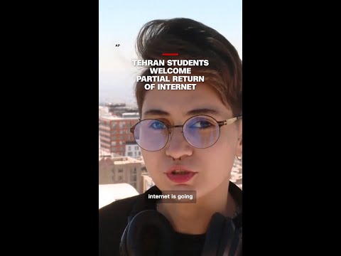 Tehran students welcome partial return of internet thumbnail