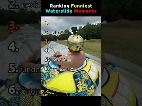 Ranking Funniest Waterslide Moments #usa thumbnail