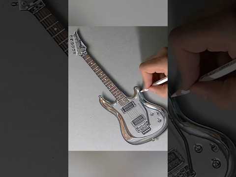 Joe Satriani guitar on paper #drawing thumbnail