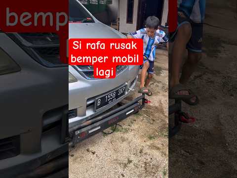 Si rafa rusak bemper mobil lagi#shorts #minivlog thumbnail