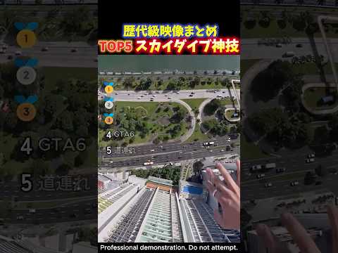 【絶景】プロが魅せる圧倒的な没入感の一人称スカイダイビング映像がゲームすぎる瞬間TOP5 thumbnail