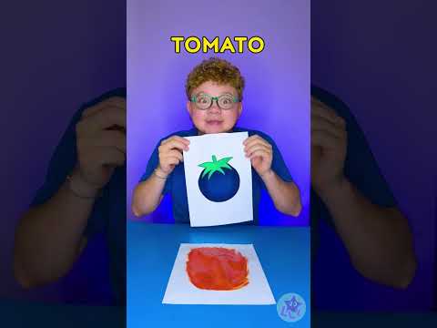 🟡🔴 امزج الأصفر والأحمر 🌈 ما الخضار الذي نحصل عليه 🥕 thumbnail