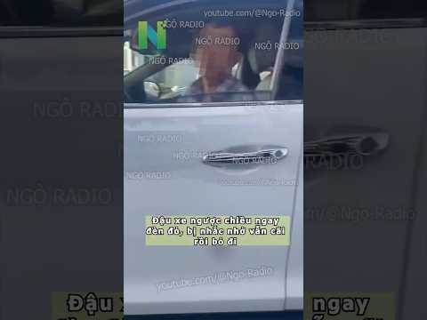 Đậu xe ngược chiều ngay đèn đỏ, bị nhắc nhở vẫn cãi rồi bỏ đi thumbnail