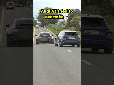 ANGRY Audi A3 driver tries to overtake Performance Car #shorts #roadrage #driving thumbnail