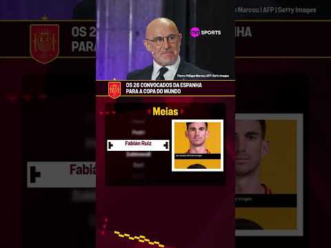 OLHA OS 26 ESCOLHIDOS PARA REPRESENTAR A ESPANHA NA COPA DO MUNDO! #shorts thumbnail