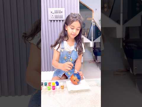 amaira n fruits pr kiye colours #shorts #thegeetagurjar thumbnail