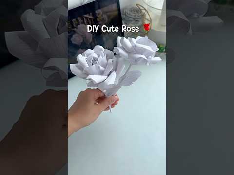 Easy rose idea?✨#shorts #art #diy #craft #youtubeshorts thumbnail