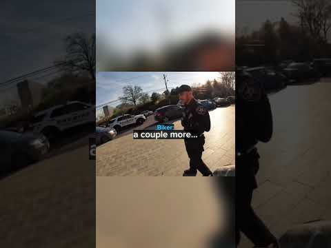 Cop Questions Biker Parked On Sidewalk... thumbnail