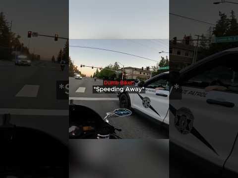 Dumb Biker RUNS FROM POLICE ? ? thumbnail