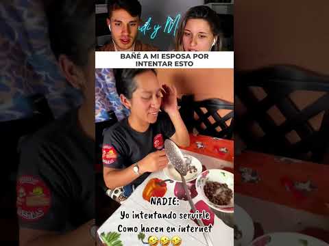 Intenté servir el cereal como en internet y bañé a mi esposa de leche thumbnail