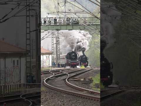 Steam Train Race up the Tharandt Incline #locomotive #railway thumbnail