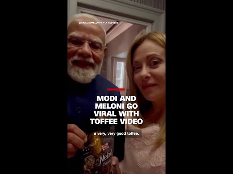 Modi and Meloni go viral with toffee video thumbnail