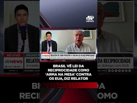 Brasil vê lei da reciprocidade como ‘arma na mesa’ contra os EUA, diz relator #Shorts thumbnail