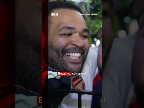 Arsenal fans were in party mode after winning their first Premier League title in 22 years. #BBCNews thumbnail