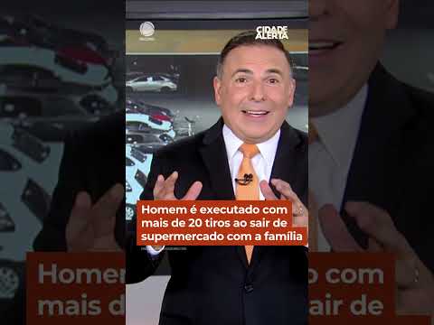 Homem é executado com mais de 20 tiros ao sair de supermercado com a família #Shorts #CidadeAlerta thumbnail