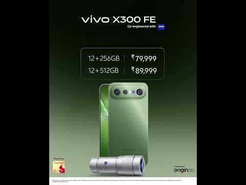 Compact by design, powerful by intent. vivo X300 FE, Pre-book now with exciting offers. thumbnail