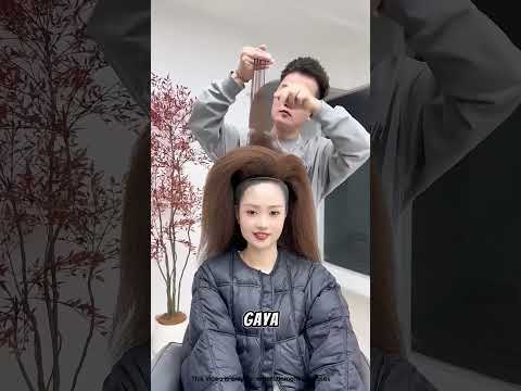 Cewek Ini Bikin Gaya Rambut Seperti Roket ? #shorts thumbnail