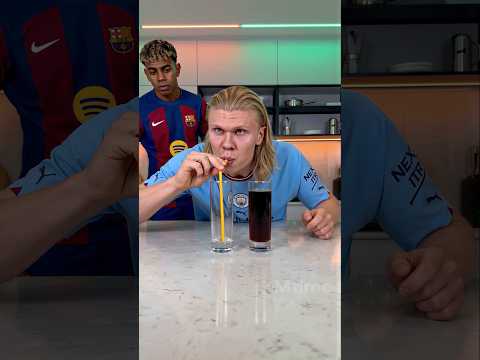 Yamal Watched Haaland Struggle With Juice 😂 #football #haaland #parody thumbnail