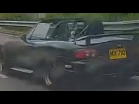 車CAM直擊 - 又少一架? 沙田路 MX-5 失控自炒 thumbnail