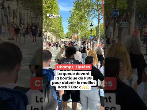 La queue devant la boutique du PSG pour obtenir le maillot Back 2 Back thumbnail