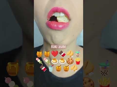 ASMR Eating Honey, Jelly Bottle & Crunchy Food | Satisfying Sounds #asmr #shorts thumbnail
