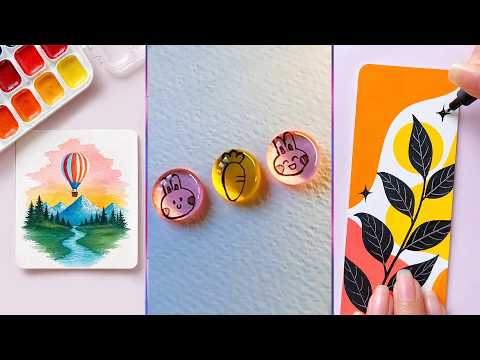 10 Easy Creative Art Hacks When You’re Bored || Art Ideas || painting for Beginners thumbnail