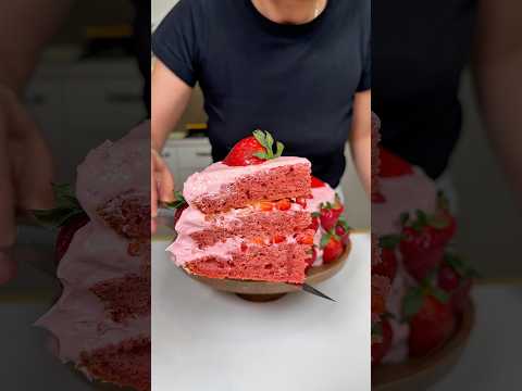 BuseZeynep’in Çilek Pastası |🍓 BuseZeynep’s Strawberry Cake #busezeynep #strawberry thumbnail