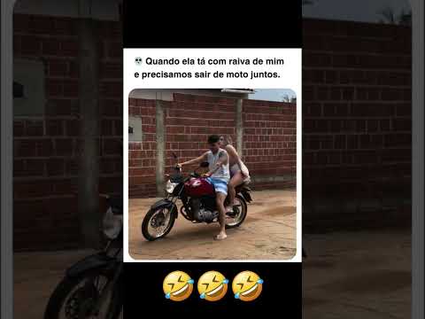Quando Ela tá com raiva de mim e precisamos sair juntos de moto #humor #shorts #comedy #memes thumbnail
