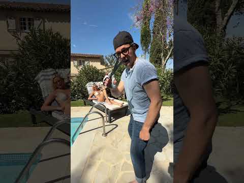 Almost cut her bikini🤣 -Julien Magic #couple #prank #funny thumbnail