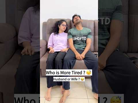 Who is More Tired ? Husband or Wife ? 😂😂 #vijayandvaishu thumbnail