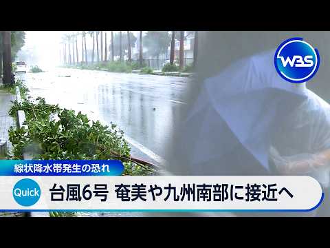 台風6号 奄美や九州南部に接近へ 線状降水帯発生の恐れ【WBS】 thumbnail