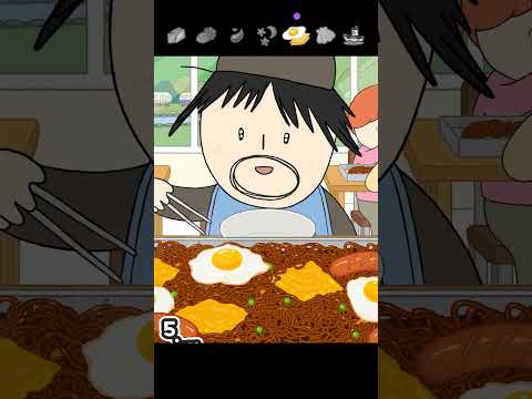 어느게 제일 맛있을까? - 면 요리 베스트는?🍜  애니먹방 - #면치기 #noodles  #shorts thumbnail