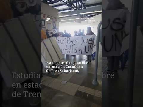 Estudiantes protestan en Tren Suburbano en la estación Cuautitlán y dan paso libre | N+ thumbnail