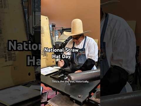 Printing an old woodcut of a straw hat, while also wearing one, for Straw Hat Day (May 15) thumbnail