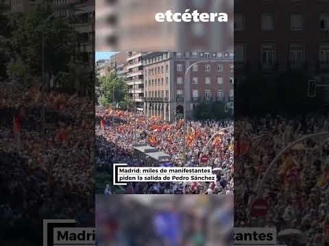 Madrid: miles de manifestantes piden la salida de Pedro Sánchez thumbnail