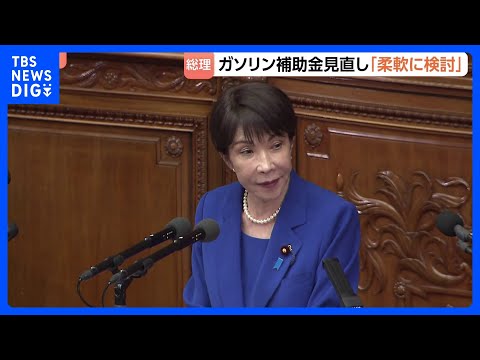 3.1兆円規模の補正予算案が審議入り　高市総理「必要に応じ支援単価を含め柔軟に検討」ガソリン補助金の見直し検討へ｜TBS NEWS DIG thumbnail