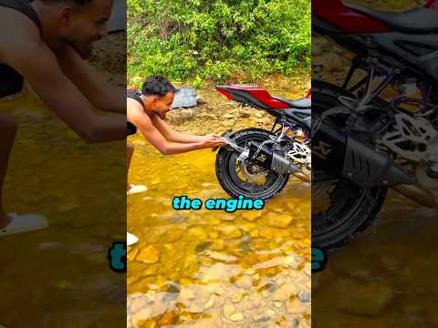 Man Pours Water Into His Exhaust 💀 thumbnail
