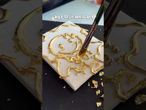 DIY Hot Glue Wall Art That Looks Like Chrome? #shorts #art #drawing #youtubeshorts thumbnail