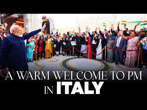 Chants, cheers and celebrations greet PM Modi in Italy thumbnail
